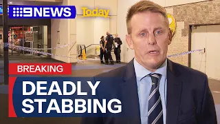 Manhunt underway after deadly Queensland stabbing | 9 News Australia