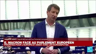 Les eurodéputés interpellent Macron après son discours au Parlement européen • FRANCE 24