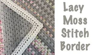 Simple Crochet: Lacy Moss Stitch Border (easy & pretty!)