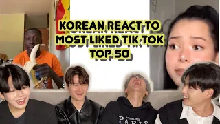 🍯KOREAN REACT TO TikTok Most Like Top50 2021