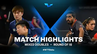 Chew Z. Y. C./Zeng J. vs Sathiyan G./Manika B. | XD | WTT Contender Doha 2022 (R16)