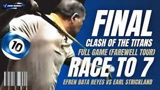 ⭐ Efren Reyes Full Game Final Clash of the Titans Race to 7 vs Earl Strickland Billiards #efrenreyes