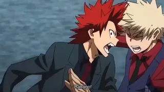 Kirishima and bakugou saving eachother