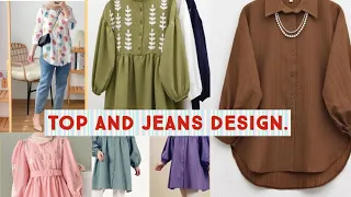 jeans and tops ideas.. top and jeans designing ideas.2024..