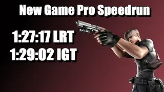 Resident Evil 4 - New Game Pro Speedrun in 1:27:17 (LRT) / 1:29:02 (IGT)