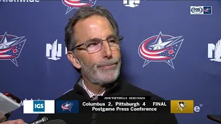 John Tortorella talks about where the Blue Jackets fell short in Pittsburgh