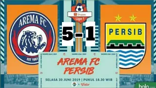 🔴Skor Arema Fc (5) Vs Persib Bandung (1) - (30/07/2019) - Duel Sengit Tim Biru