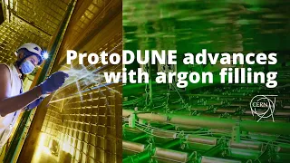 ProtoDUNE begins liquid argon filling | Time-lapse video