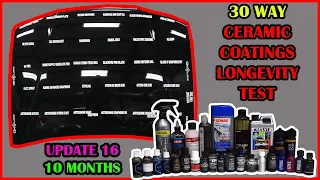 30 WAY CERAMIC COATINGS LONGEVITY TEST - SUBSCRIBER REQUESTED PRODUCTS - UPDATE 16 - 10 MONTHS