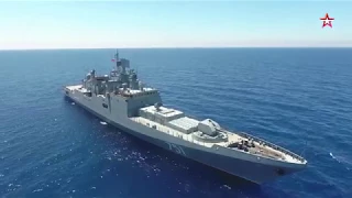 Фрегат "Адмирал Эссен" Черноморского флота в работе  | © 2017