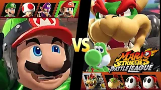 Mario Strikers Battle League Team Mario vs Team Bowser at Mushroom Hill CPU Hard