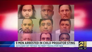 9 men arrested in child predator sting