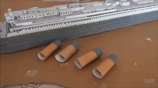 Titanic cardboard maquette time lapse