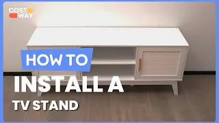 How to Install the TV Stand Entertainment Media Console | HV10264#costway #howto