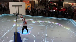 Basketball Dribbling Run On Interactive LED Sports Floor