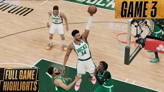 Boston Celtics vs Milwaukee Bucks - NBA Playoffs 2022 Full game highlights Game 3 - NBA 2K22 sim