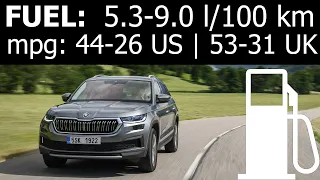 Skoda Kodiaq 1.5 TSI DSG fuel consumption economy city highway autobahn motorway mpg l/100 km ŠKODA