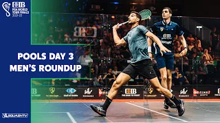 Squash: CIB PSA World Tour Finals 21-22 - Men's Pools Day 3 Roundup