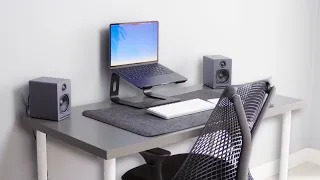 Mini Desk Setup Tour จัดโต๊ะคอมไซส์เล็ก ฉบับคนพื้นที่น้อย! | bomyanapat