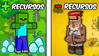 TONTOS Con Diamantes vs INTELIGENTES Sin Recursos - Minecraft