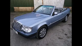 1993 Pearl Blue metallic Mercedes A124 320CE Cabriolet For Sale by Cheshire Classic Benz - SOLD