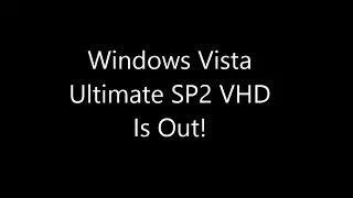 Windows Vista Ultimate SP2 .VHD Download