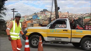 Primeiro desmonte de rocha - Ramo 500 ( Rodoanel Norte de São Paulo)