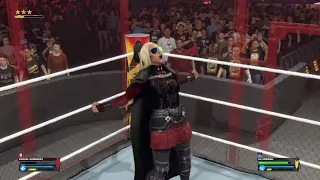 WWE 2K24 Liv Morgan Vs Raquel Rodreguiz Women’s World Champion Hell In A Cell