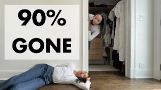 90% GONE EXTREME Decluttering Clothing AGAIN | 10 tips for minimalism | MINIMALIST WARDROBE | CLOSET