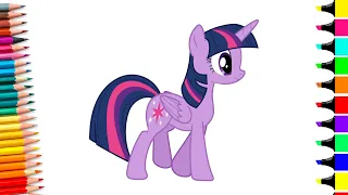 How to draw My Little Pony Twilight Sparkle | Twilight sparkle drawing