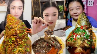 Chinese Mukbang Food Eating Show | God eats fish, Spicy Braised Fish #115