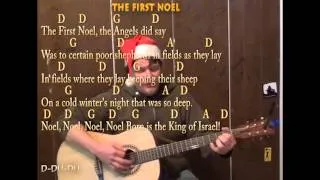 The First Noel (Christmas) Strum Guitar Cover Lesson Sing and Play