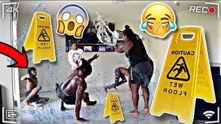 SLIPPERY FLOOR PRANK ON MY KIDS! (EXTREMELY HILARIOUS) *REVENGE PRANK*