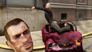 If there's no plot! Niko must be in love with Mob daughter ?In traffic at a speed of 9999999！ - GTA4