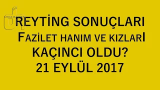 Reyting Sonuçları Fazılet Hanım ve Kızları Kacıncı Oldu