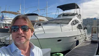 2001 Azimut 42 Flybridge Powerboat For Sale Video Walkthrough Review By: Ian Van Tuyl Yacht Broker