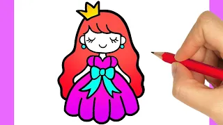 HOW TO DRAW A PRINCESS EASY STEP BY STEP