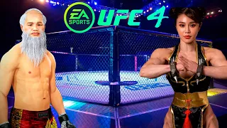 UFC4 Old Bruce Lee vs Chun Li Street Fighter EA Sports UFC 4