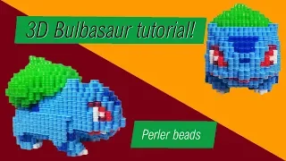 3D perler bead - bulbasaur tutorial (Pokemon)