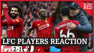 How Liverpool Players Reacted To Their 2-1 Win Against Bournemouth