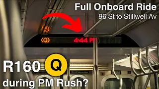 ᴴᴰᴿ NYC Subway Full Onboard Ride: R160A-2 (Q) Train during PM Rush Hour from 96 St to Stillwell Av