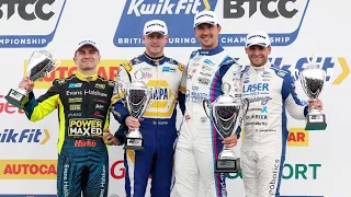 BTCC 2024 - INGRAM POWERS TO VICTORY IN RACE ONE AS SUTTON BEATS HILL TO SECOND | ITV Sport