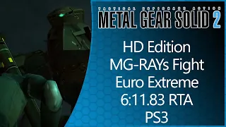 MGS2: HD Edition | PS3 | MG-RAYs Fight | European Extreme | 6:11.83 RTA