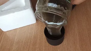 The foam is dissolved in acetone and poured into the form. Experiment