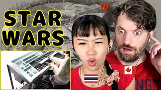 First Reaction to 826aska - STAR WARS Medley on the Electone Piano! | Max & Sujy React