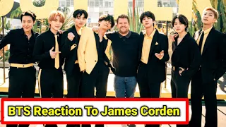 James Corden Disrespect BTS Reaction - BTS Reacts To James Corden - James Corden Show With BTS