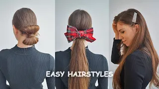 60 SECOND HAIRSTYLES ✨ 3 Hairstyles For Long Hair