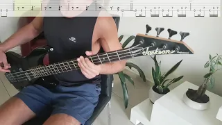 Måneskin - Zitti E Buoni Bass Cover with TABS on screen