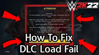 HOW TO FIX MISSING DLC Launch Error in WWE 2K22!!