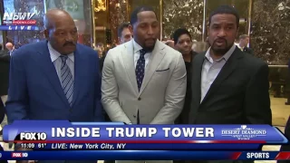 WATCH: NFL Legends Jim Brown and Ray Lewis Meet Donald Trump, Speak w/ Press at Trump Tower - FNN